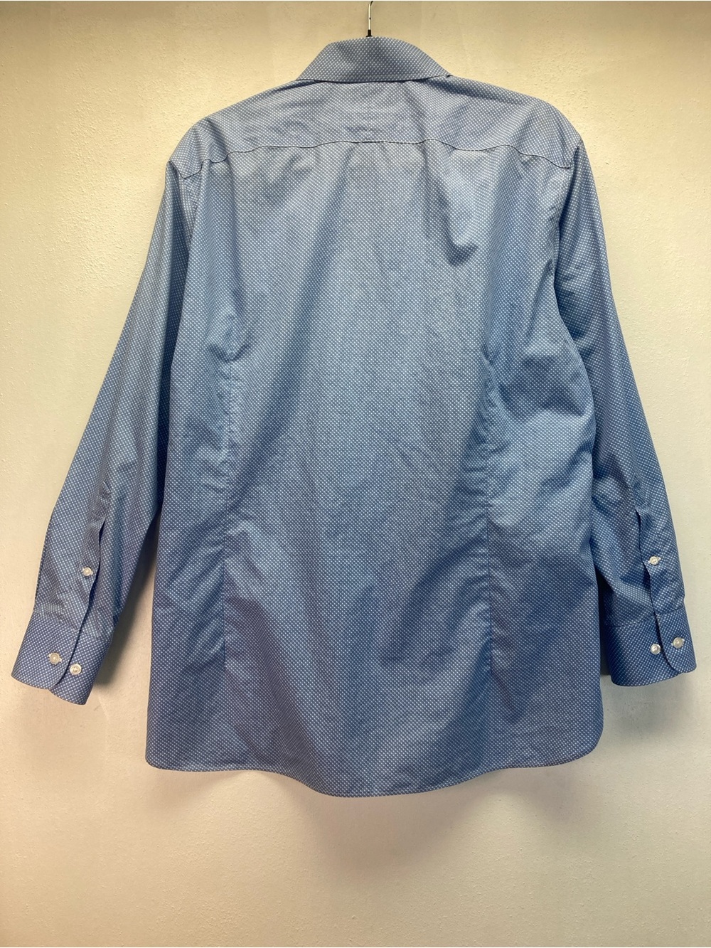 Bonobos Men's Tailored Slim Fit Shirt 16.5/33 Blue Microprint Wrinkle Free - Picture 14 of 16